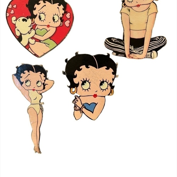 Vintage Betty Boop Magnets Set of 4 - Picture 8 of 8